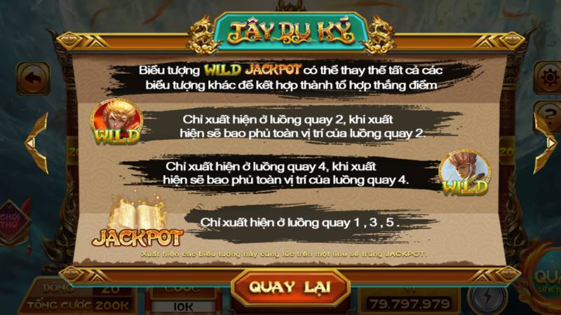 Wild va Jackpot tay du ky